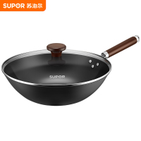 苏泊尔铁锅炒锅家用炒菜锅老式无涂层燃气窒氮化精铁熟铁锅EC34BH01/FC34AJ2混发
