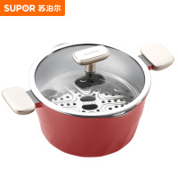 苏泊尔(SUPOR)陶晶健康汤锅·火红点系列汤蒸一体锅PT22NC01