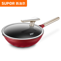 苏泊尔轻量有钛不怕铲炒锅家用炒菜锅平底锅不粘锅电磁炉燃气专用PC30NC01