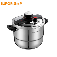 苏泊尔6L巧易开悦旋压力锅高压锅快锅蒸格型YW229KC3新款 316L蒸格型