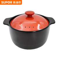 苏泊尔(SUPOR)6L砂锅煲汤锅陶瓷炖汤煲沙锅炖锅煮粥煲家用养生瓦煲瓦罐燃气灶专用 TB60Q1[可炖整鸡]