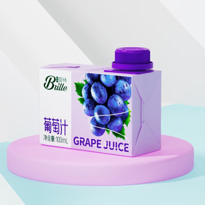碧林葡萄汁果汁饮料 100ml/盒