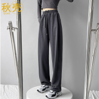 秋壳运动裤女春秋季新款宽松束脚ins潮显瘦百搭阔腿休闲抽绳卫裤