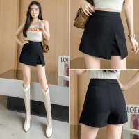秋壳弹力短裤裙女高腰2022新款百搭修身显瘦高腰阔腿a字短裙热裤