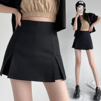秋壳裙裤女高腰直筒开叉弹力紧身短裤2022春夏季新款热裤短裤