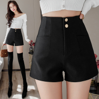 秋壳高弹小黑裤2022新款春夏弹力短裤女高腰修身显瘦百搭A字