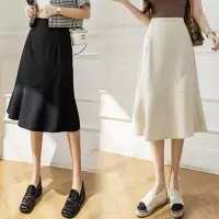 秋壳鱼尾半身裙2022春夏高腰显瘦一步包臀气质中长款西装半身裙子