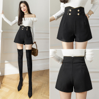 秋壳高腰短裤女春夏薄款2022新款宽松阔腿a字显瘦休闲西装裤