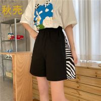 秋壳小个子短裤女2022新款夏季高腰运动裤宽松韩版五分裤跑步休闲