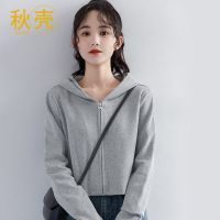 秋壳连帽卫衣女春夏百搭新款小众洋气甜辣短款韩版薄上衣外套女潮