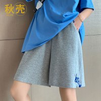 秋壳五分短裤女夏季新款直筒百搭卫裤宽松显瘦中裤薄款休闲运动裤