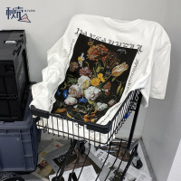 秋壳秋壳纯棉100%复古美式短袖T恤宽松夏季高街设计感上衣ins潮牌