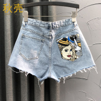 牛仔短裤女高腰2022年新款夏季韩版显瘦宽松百搭阔腿a字热裤潮ins