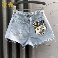 牛仔短裤女高腰2022年新款夏季韩版显瘦宽松百搭阔腿a字热裤潮ins