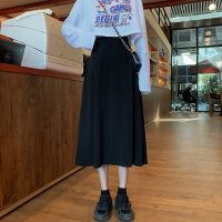 秋壳秋壳半身裙女中长款2022春夏新款遮肚子A字伞裙显瘦长裙