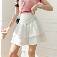 秋壳2022夏季新款蛋糕裙不规则镶嵌饰品半身裙女个性蓬蓬裙