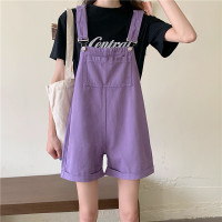 秋壳牛仔背带裤女韩版宽松夏季新款时尚阔腿裤洋气减龄短裤