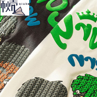 秋壳欧美潮牌卡通人物设计感短袖T恤女2022夏季休闲复古ins风上衣