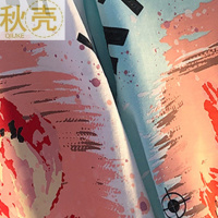 秋壳国潮ins甜酷风涂鸦花朵印花短袖T恤2022夏季高街韩版圆领上衣