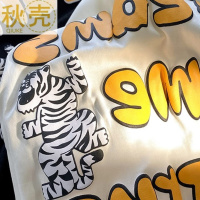 秋壳国潮本命年老虎字母印花短袖T恤女2022夏季韩版百搭圆领上衣
