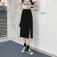 秋壳2022夏季中长款开叉显瘦半身裙123