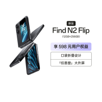 OPPO Find N2 Flip 雅黑 12GB+256GB 120Hz镜面折叠屏 口袋折叠设计 5000万像素超清外屏自拍 拍照游戏商务全网通5G折叠手机