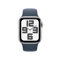 苹果手表SE Apple Watch SE GPS+蜂窝 40 毫米银色铝金属表壳 风暴蓝色运动型表带 - M/L MRGN3CH/A