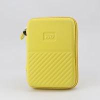 西数移动硬盘包防震收纳包2.5寸希捷保护套东芝西部数据WD抗压盒 (小款)黄色包 单个包