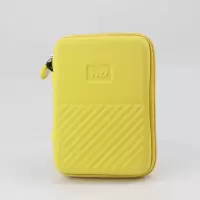 西数移动硬盘包防震收纳包2.5寸希捷保护套东芝西部数据WD抗压盒 (小款)黄色包 单个包