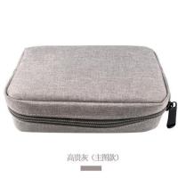 电源包化妆品包耳机鼠标数据线充电器硬盘保护套盒便携数码收纳包 高贵灰