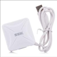 SSK飚王USB分线器 烽火 USB集线器 笔记本电脑USB扩展HUB 一拖四 白色 线长60厘米