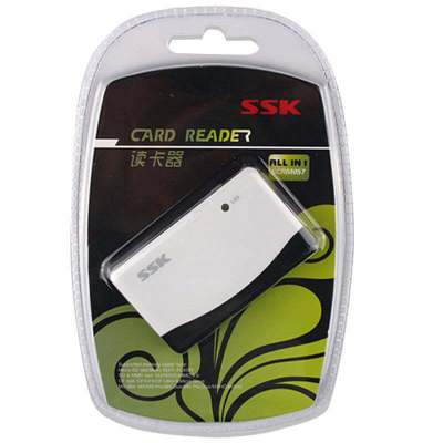 SSK飚王 手机内存卡TF小卡相机SD卡大卡CF卡 多合一通用读卡器057 白天发