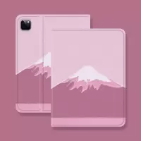 ipad保护套pro带笔槽air3苹果平板电脑壳2021油画粉色富士山mini6 [粉红富士山]书本式(单壳) iPad