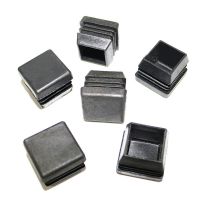 将军椅子塑料脚垫餐厅饭店宴会椅子保护脚垫梅花堵塞方管半球堵头 正方塞25*25毫米(黑色)平面 4个