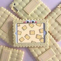 创意2019款iPadAir2平板壳MINI4迷你5保护套硅胶10.2英寸防摔可爱 奶黄饼干+带支架 iPadmini1