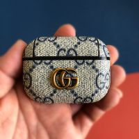 欧美奢华airpods pro保护套苹果三代无线耳机硬壳大牌3代皮质连体 蓝G 苹果原装 airpods pro