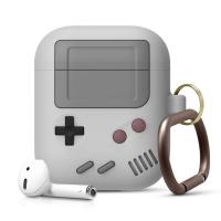 苹果蓝牙耳机airpods保护套壳潮牌潮玩创意游戏机硅胶防摔软壳 airpods1/2代灰色