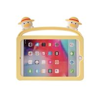 卡通2020iPad 10.2保护套Air4后壳9.7寸硅胶壳MINI5软壳手提防摔 手提趴趴双头草帽鸭 mini1/2