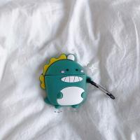 适用iKF Find pro蓝牙耳机保护套Find第三代硅胶软壳进阶版小彩盒 绿色萌萌胖恐龙+黑扣 IKF Find p