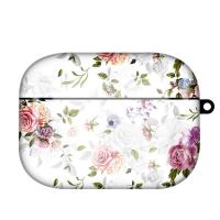 彩色大理石airpods保护套苹果3代无线蓝牙耳机壳创意硬壳个性防摔 白色鲜花 airpods3代保护套