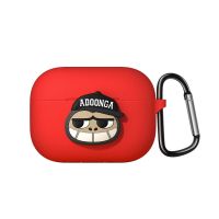 苹果蓝牙耳机套airpods保护壳airpodspro耳机套2/3代液态硅胶软壳 坏笑猩[airpodspro]保护套
