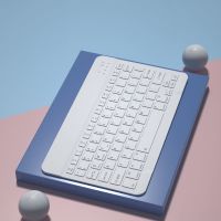 ipad无线蓝牙键盘平板苹果小米5pro手机安卓通用便携迷你华为vivo [配色+单键盘+贴纸/]白色 苹果通用款