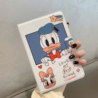 唐老鸭iPad保护皮套Mini3/4戴斯pro9.7新款10.2可爱air3钢化膜2 唐老鸭 保护皮套(单皮套) 前