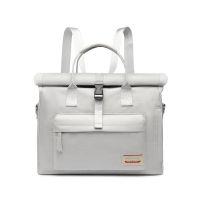 笔记本电脑包手提斜跨适用苹果联想15.6寸戴尔14男女13.3气囊背包 银灰色 13寸-13.3寸