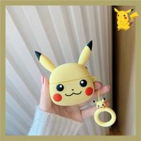 Airpods Pro保护套硅胶卡通皮卡丘airpods3代耳机壳硅胶带环无线 黄色大眼睛皮卡丘 苹果耳机3代壳