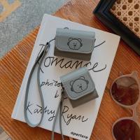 创意皮质星巴小熊适用苹果Airpods2无线蓝牙耳机套苹果pro3代套潮 灰色星巴小熊 皮质耳机套 苹果Airpods1