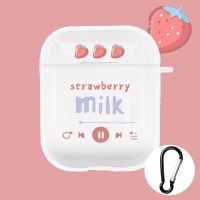 airpods保护套2代可爱卡通透明苹果无线蓝牙耳机套airpodspro软壳 AirPods1/2代 草莓(关注送挂扣