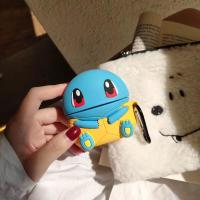 精灵宝贝杰尼龟Airpods pro保护套硅胶苹果2/3代无线蓝牙耳机套软 杰尼龟 黄色衣服+挂钩 AirPods1代2