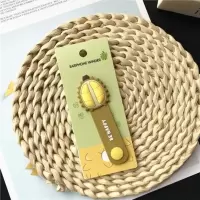 可爱少女风卡通水果硅胶理线器数据耳机线绑集线器收纳绕线牛油果 集线器 榴莲