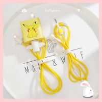 华为数据线保护套p40pro/p30pro/nova7nova6充电器保护套耳机缠绕 五件套-皮卡丘